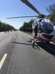  7 Санитарный вертолет Московского авиационного центра вылетел на место происшествия