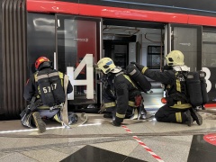 Пожарно-тактические учения состоялись на станции Московского метрополитена «Рассказовка»